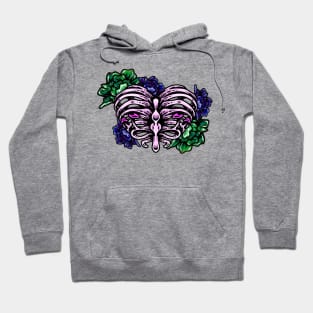 Rose Ribs (Green & Purple Roses) Hoodie